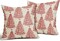 Christmas Pillow Covers 18x18 Set of 2 Red Xmas Tree Star Rustic Winter Print Decorative Outdoor Pillowcases Farmhouse Vintage Holiday Decorations Throw Cushion Case Decor for Couch Sofa Bed